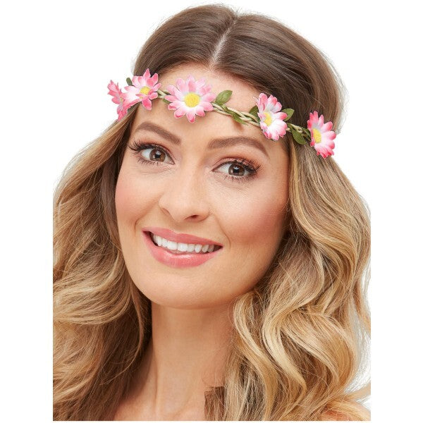 Smiffys Hawaiian hippie daisy chain headband assorted pack (British brand)
