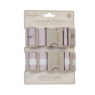 Superdrug Danielle Creations Luggage Straps Set Mauve Design 2-Pack- Buy online at McGrocer