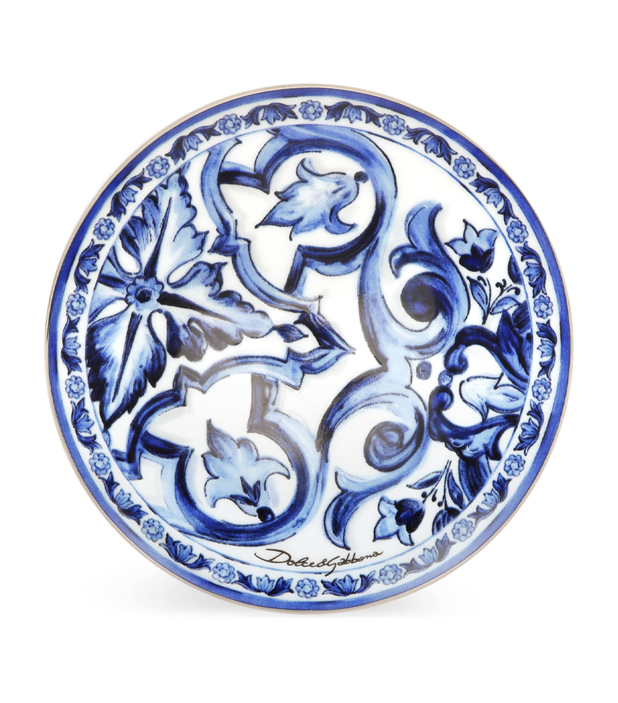 Dolce&Gabbana Casa porcelain Blu Mediterraneo trinket box - British product