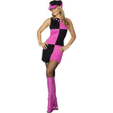 Smiffys Swinging 60s costume pink and black dress hat (British brand)