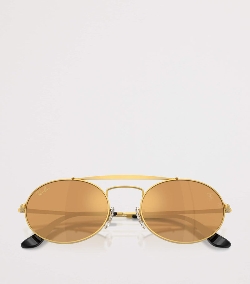 Ray-Ban RB3775M metal oval sunglasses, UK version