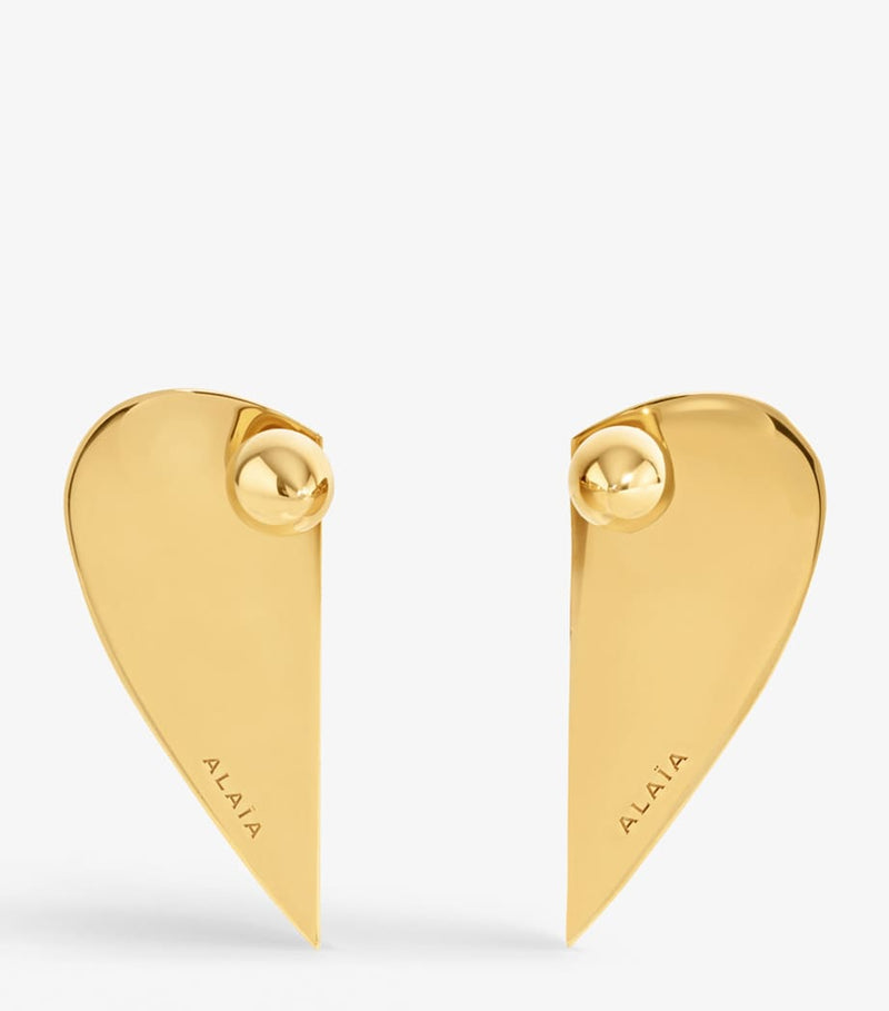 Alaïa Le Coeur Demi earrings brass - British product