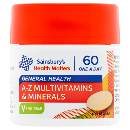 Sainsbury's A-Z Multivitamins & Minerals Tablets 1 a Day x60 bone & joint care Sainsburys   