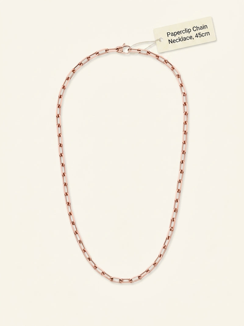 Cartier Santos necklace in 18ct rose gold, medium 56cm (British brand)