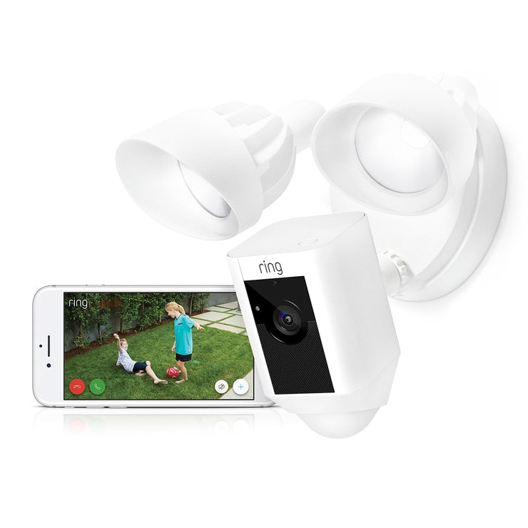 Ring hardwired floodlight camera white 2-pack (British brand)