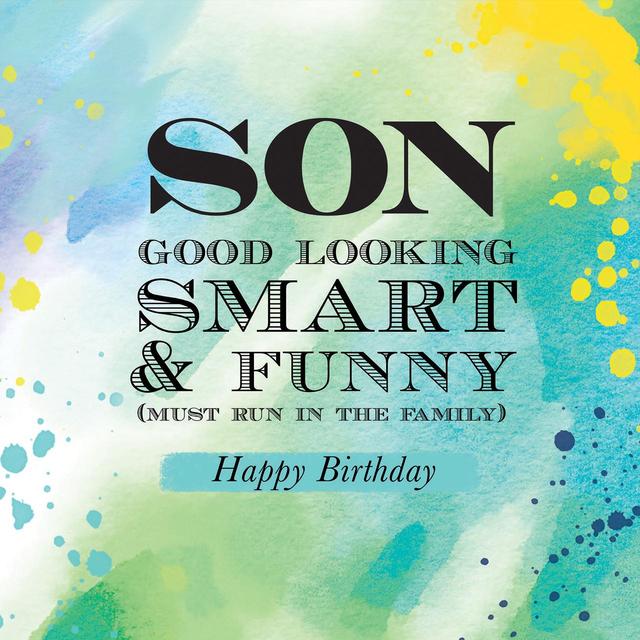 Son Smart & Funny Birthday Card GOODS M&S   