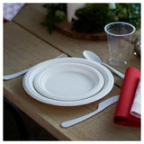 White 22cm Bagasse Party Plates   10 per pack GOODS M&S   