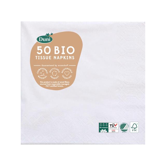 White Compostable Paper Napkins   50 per pack GOODS M&S   