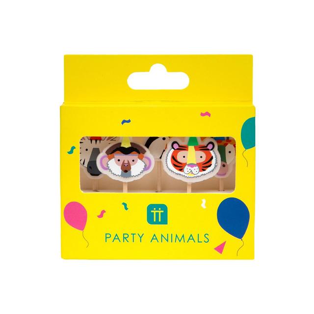 Safari Animals Birthday Candles   5 per pack