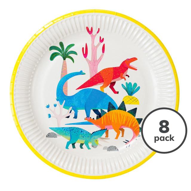 Talking Tables Dinosaur Plates   8 per pack GOODS M&S   