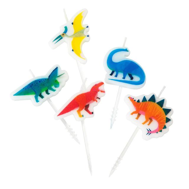 Dinosaur Birthday Candles   5 per pack GOODS M&S   