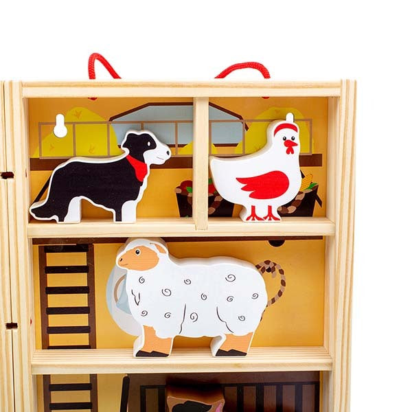 Bigjigs Toys Wooden Farm Animal Play Box GOODS Superdrug   