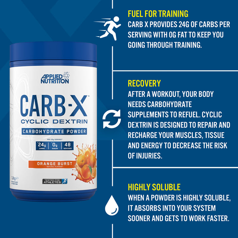 Applied Nutrition Carb X Orange Burst 1.2kg, imported from the UK