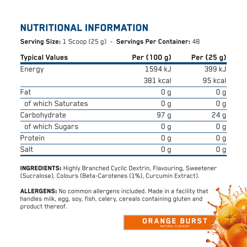 Applied Nutrition Carb X Orange Burst 1.2kg, imported from the UK