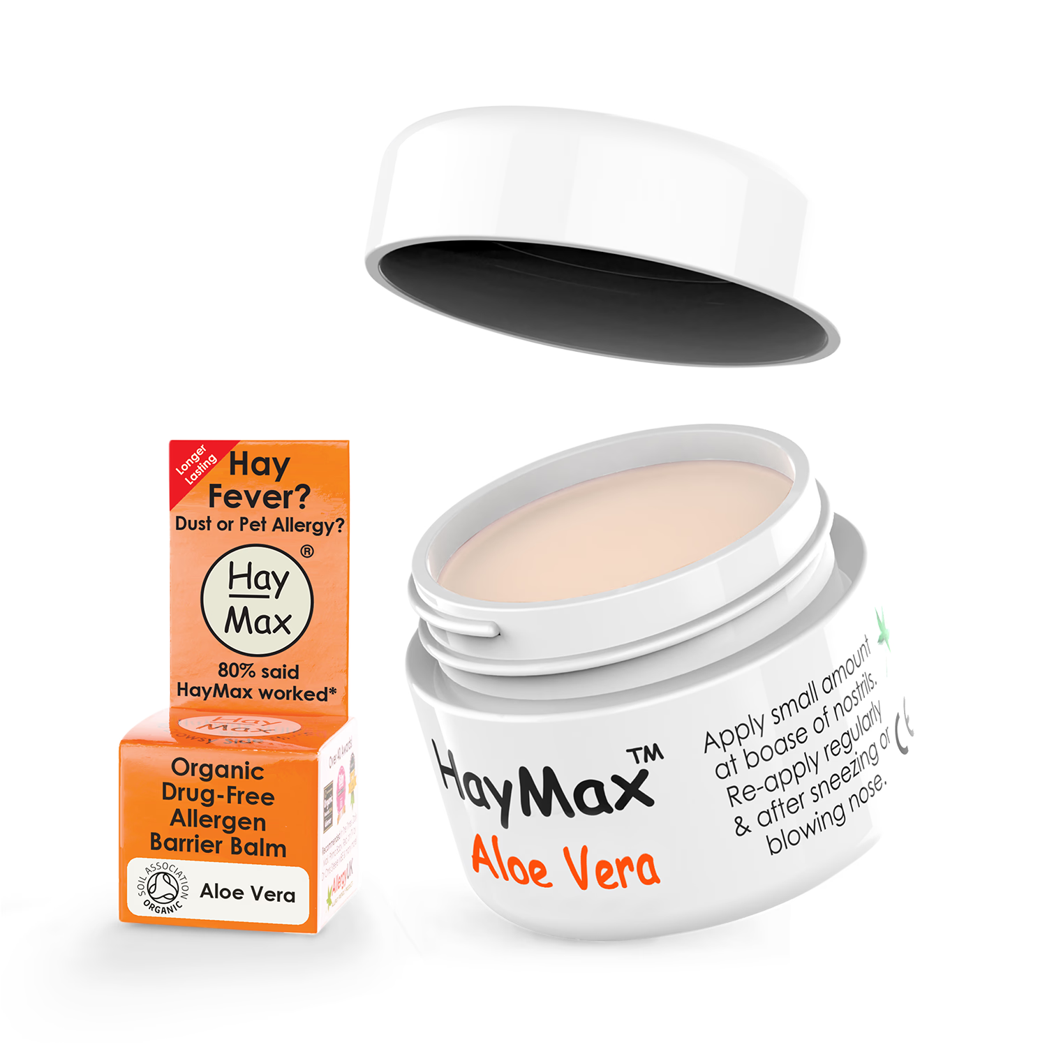 HayMax Aloe Vera Organic Drug Free Pollen Barrier Balm 5ml - Aloe Vera