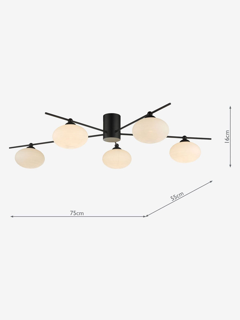 Dar Lighting Black Jasper Deckenleuchte (britische Marke)