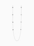 Gold tone heart long rope necklace, UK version