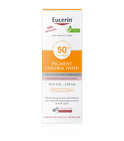 Harrods Eucerin Sun Pigment Control Tinted Light SPF50 Day Cream 50ml- Buy online at McGrocer