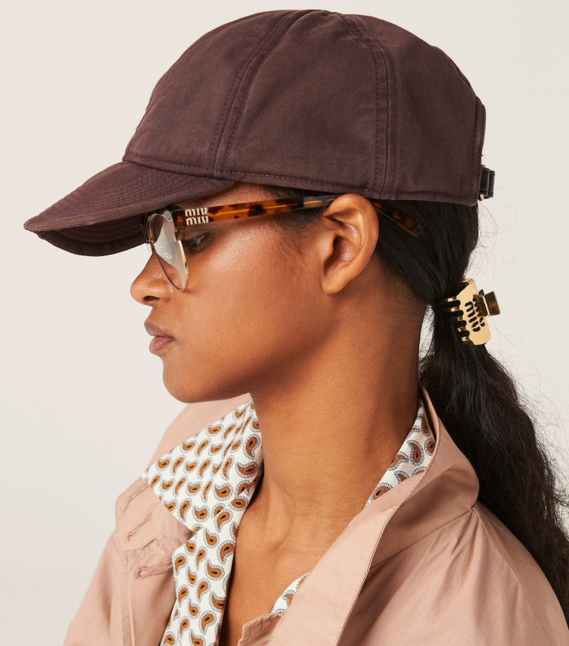 Miu Miu drill baseball cap (British brand)