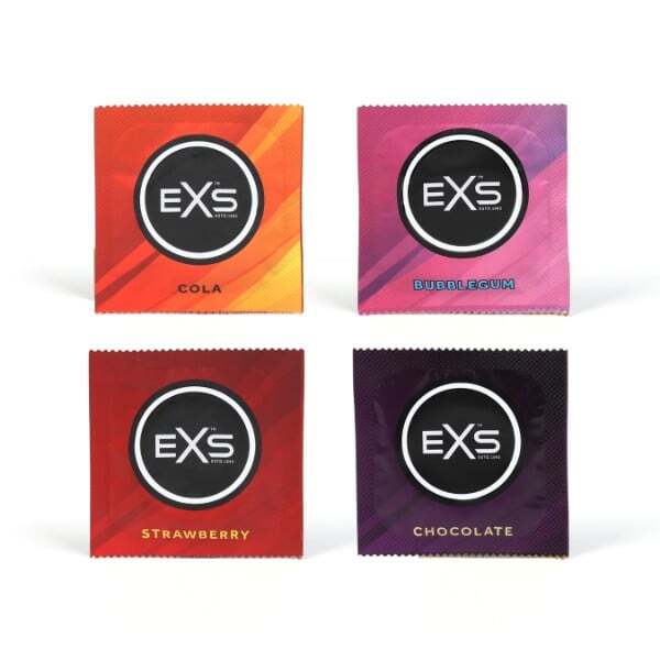 EXS flavoured condoms mixed flavours 48 pack (British brand)