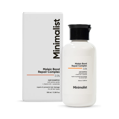 Holland & Barrett Minimalist Maleic Bond Repair Complex 3.5% Hair Shampoo 100ml- Buy online at McGrocer