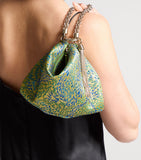 Jimmy Choo Callie metallic canvas clutch bag (British brand)