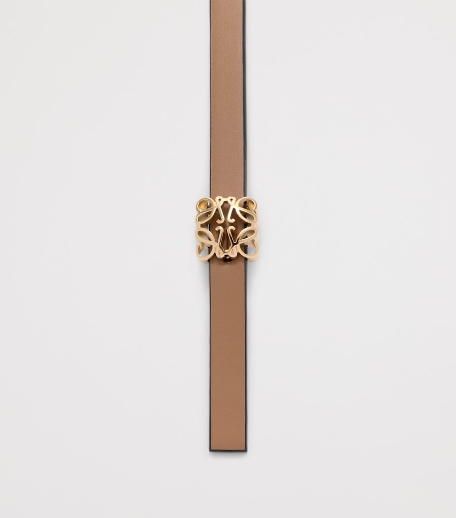 LOEWE reversible Bombe Anagram belt 1cm calfskin leather (British brand)