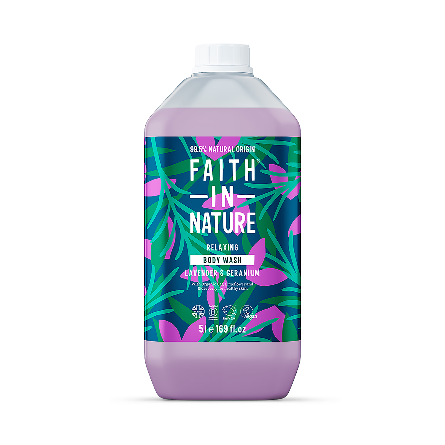 Faith In Nature Body Wash Lavender & Geranium 5L - British product