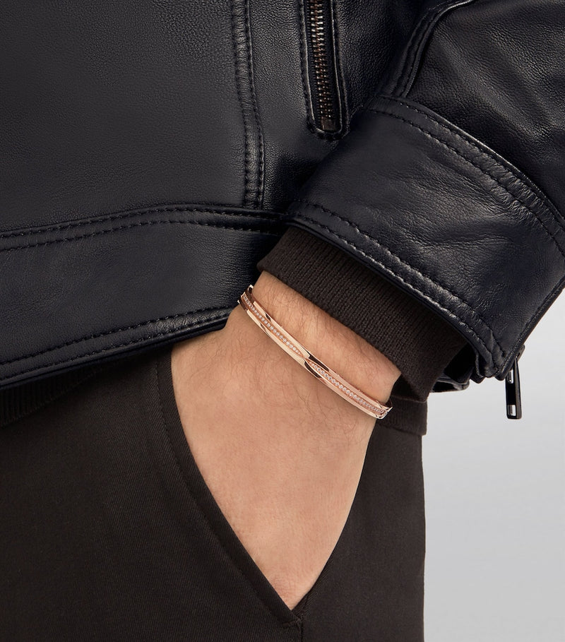 Bvlgari B.zero1 rose gold diamond bangle, imported from the UK