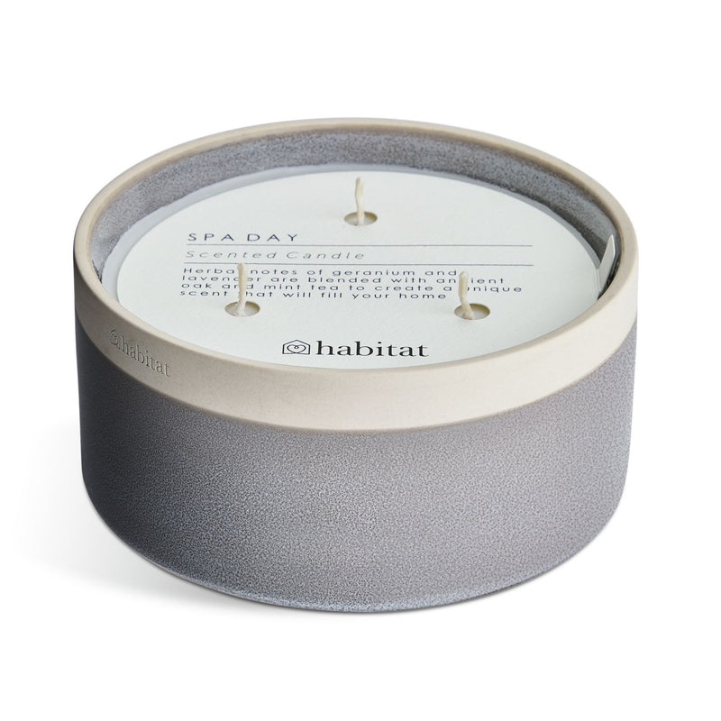 Habitat Multiwick Candle Spa Day ceramic pot - British product