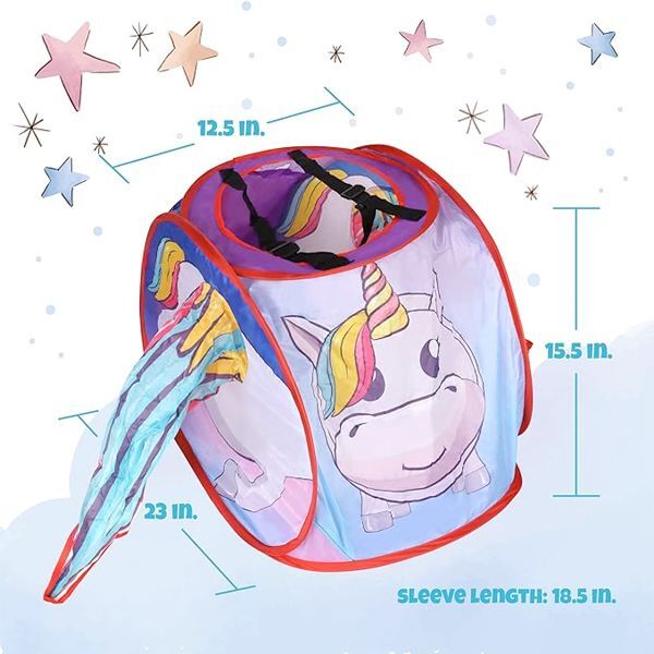 Rainbow Colours pop-up unicorn costume (British brand)