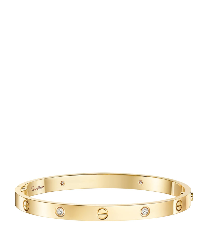 Cartier medium yellow gold and diamond LOVE bracelet, imported from the UK