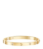 Cartier medium yellow gold and diamond LOVE bracelet, imported from the UK