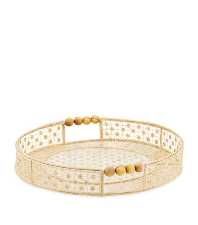 Harrods Aquazzura Large Woven Baru Serving Tray- Buy online at McGrocer