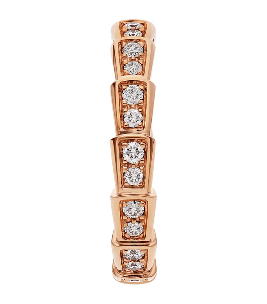 Bvlgari Serpenti Viper ring rose gold diamond (British brand)