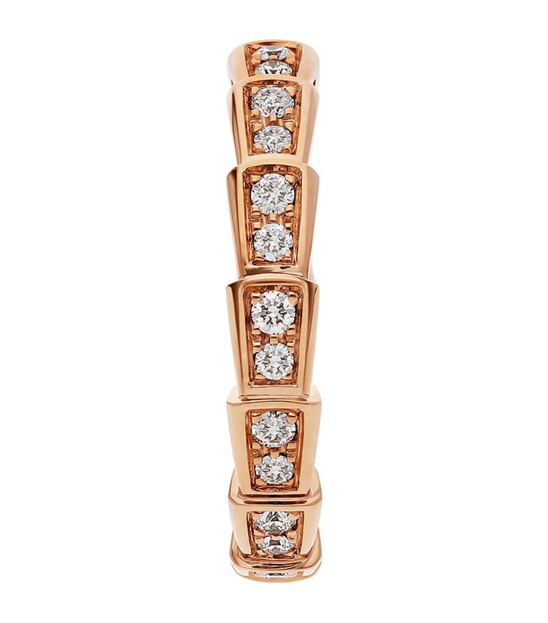Bvlgari Serpenti Viper ring rose gold diamond (British brand)