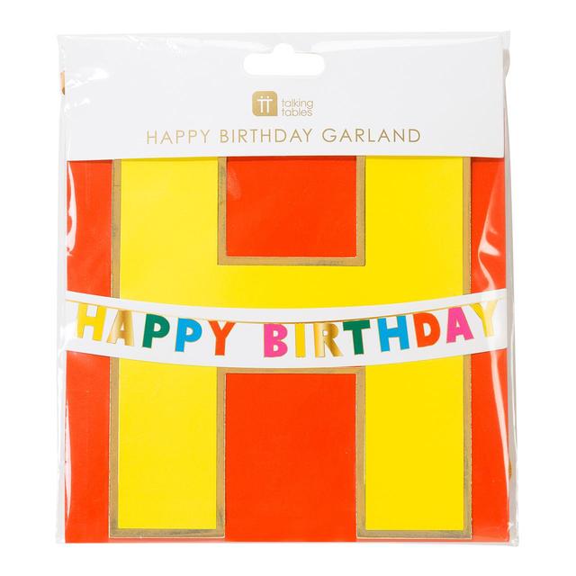 Talking Tables Rainbow Happy Birthday Garland GOODS M&S   