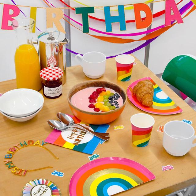 Talking Tables Rainbow Happy Birthday Garland GOODS M&S   