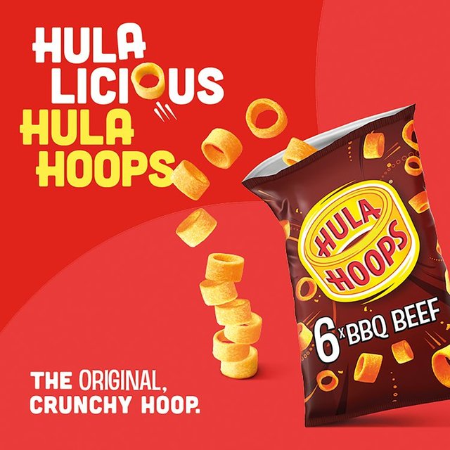 Hula Hoops BBQ Beef Multipack Crisps   6 per pack