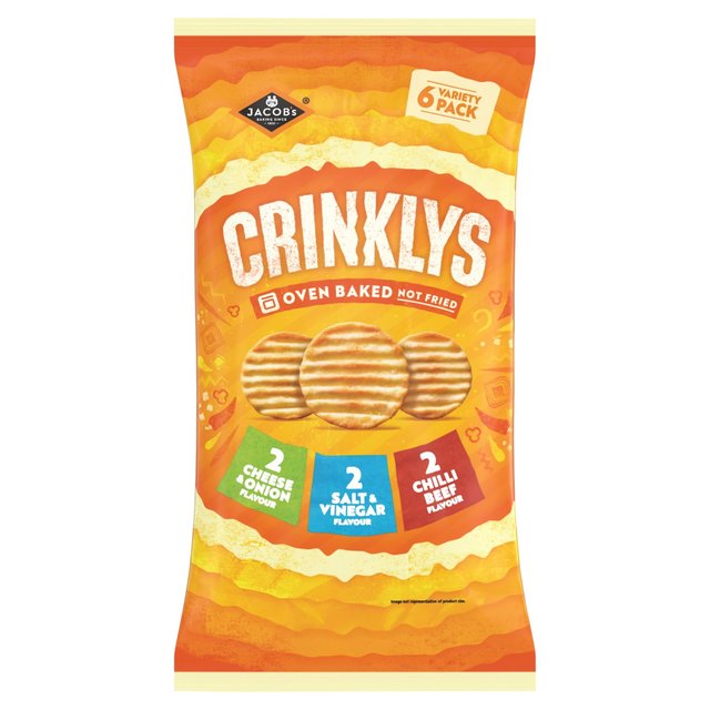 Jacob's Crinklys Variety Baked Snacks Multipack   6 per pack GOODS M&S   