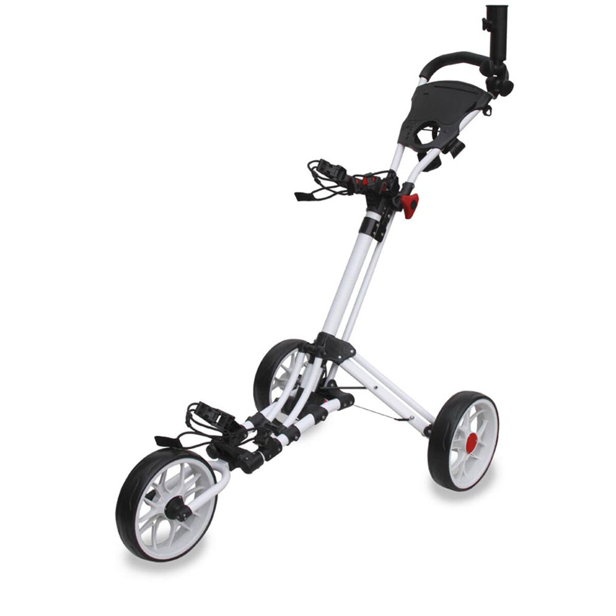 Eze Glide 3-wheel golf trolley in white - British product