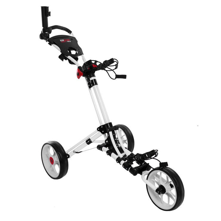 Eze Glide 3-wheel golf trolley in white - British product