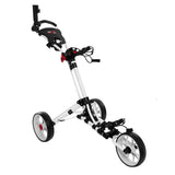 Eze Glide 3-wheel golf trolley in white - British product