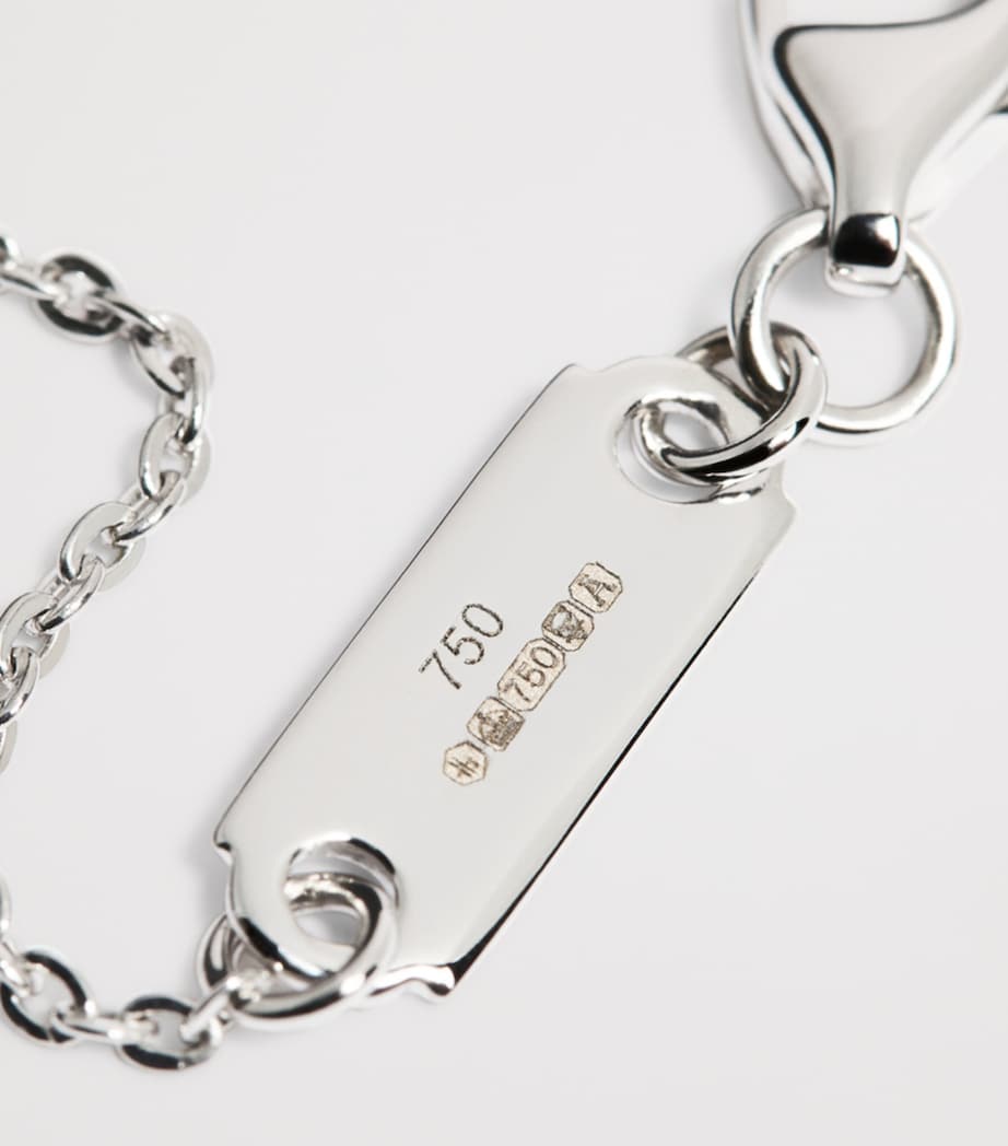 Harrods white gold diamond pendant necklace 0.75ct (British brand)