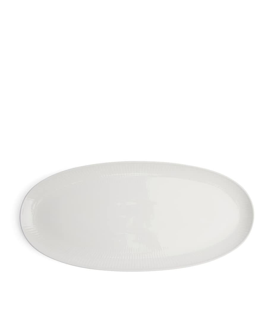 Royal Copenhagen White Fluted oval dish 37cm x 17cm, UK version