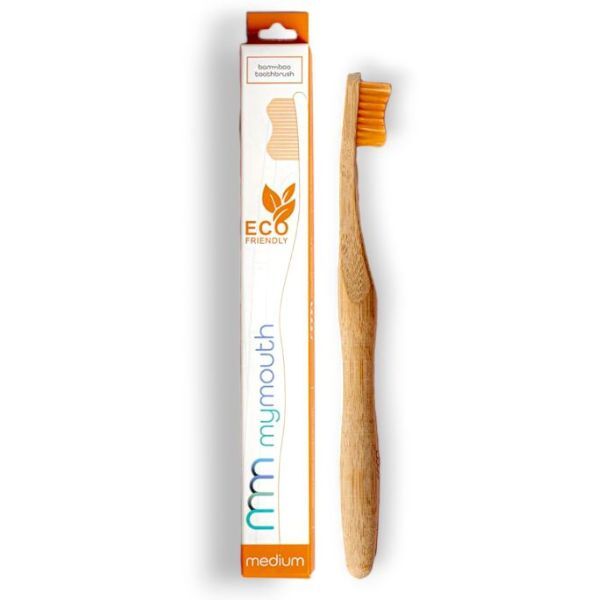 MyMouth Bamboo Toothbrush Medium Bristle Pink GOODS Superdrug Orange  