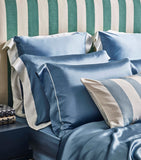 Gingerlily silk super king flat sheet Summerhill Blue 280cm x 310cm - British product