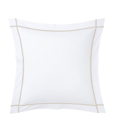 Square Pillowcase with Chain Embroidery, 65cm x 65cm, 400-600 Thread Count