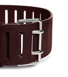 Alaïa nubuck leather belt rectangular buckle 6cm, UK version