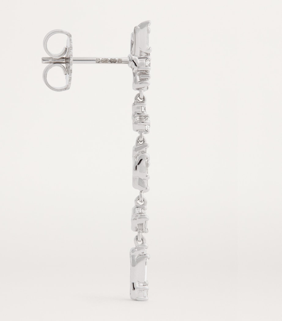 Suzanne Kalan Classic Sparkler earrings in white gold with diamonds (British brand)